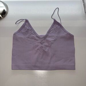 aero purple lace tank
